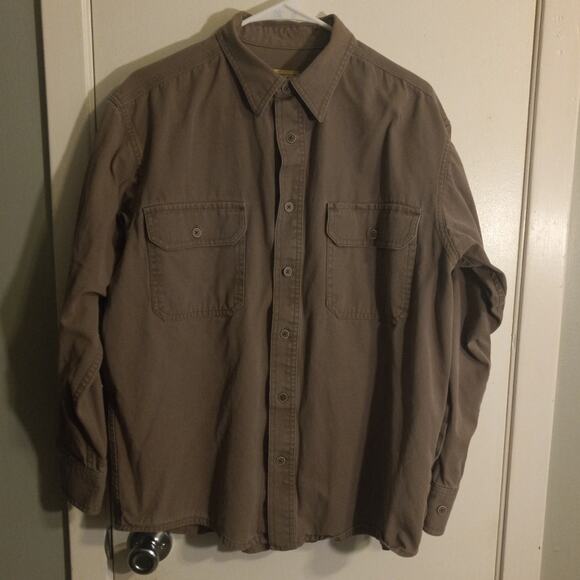 Red Head Mens M Brown Canvas Outdoor Workwear Shirt Jacket Utility Pockets - Picture 1 of 8